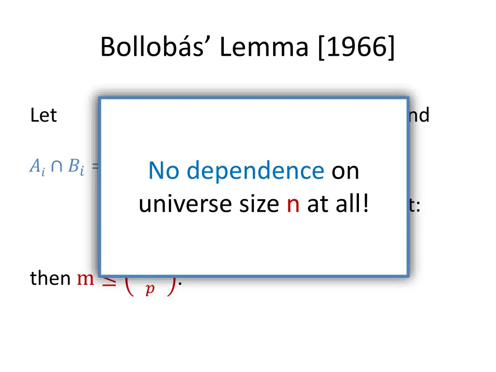 bollob s lemma 1966