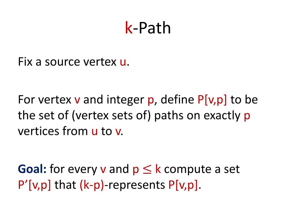 k path