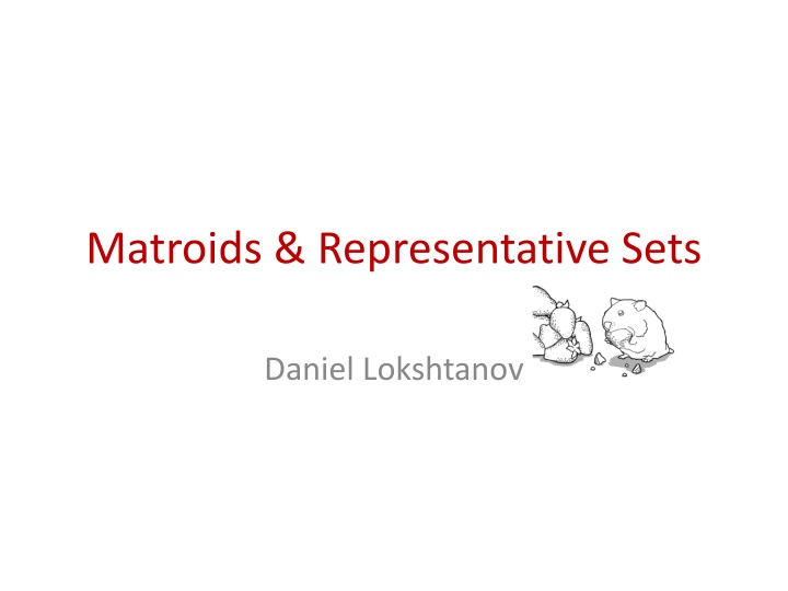 matroids representative sets