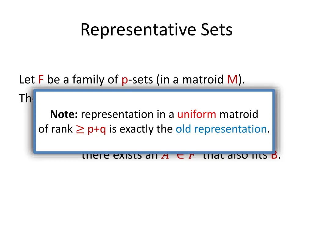 representative sets 1