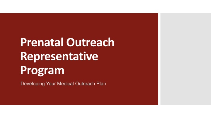 prenatal outreach representative program