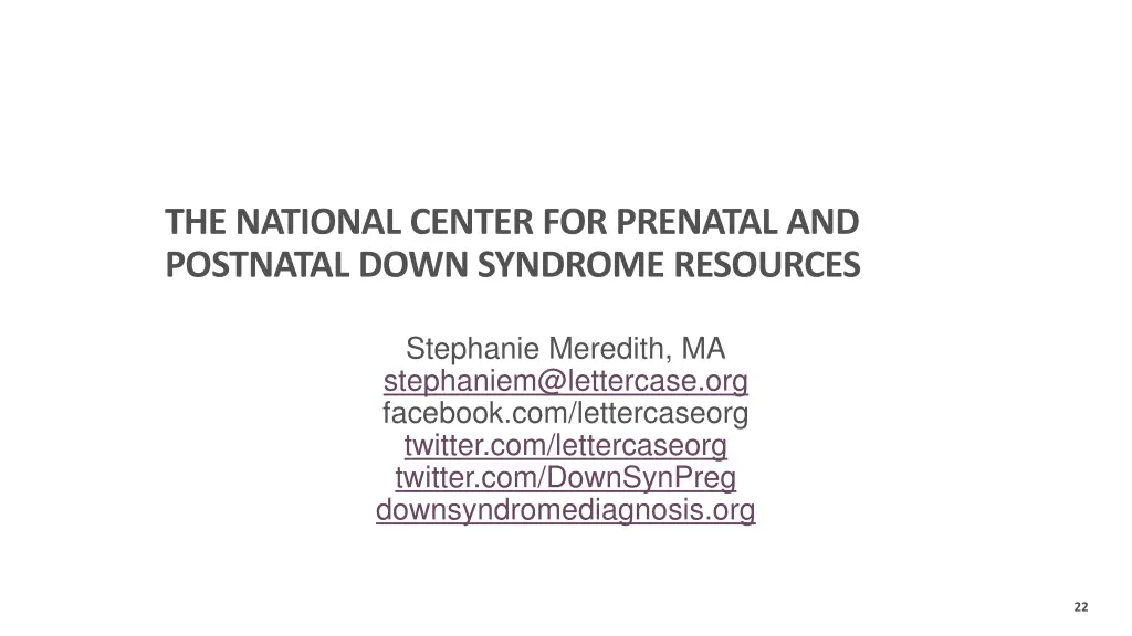 the national center for prenatal and postnatal