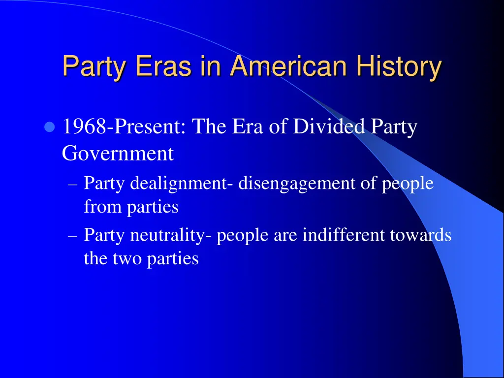 party eras in american history 2