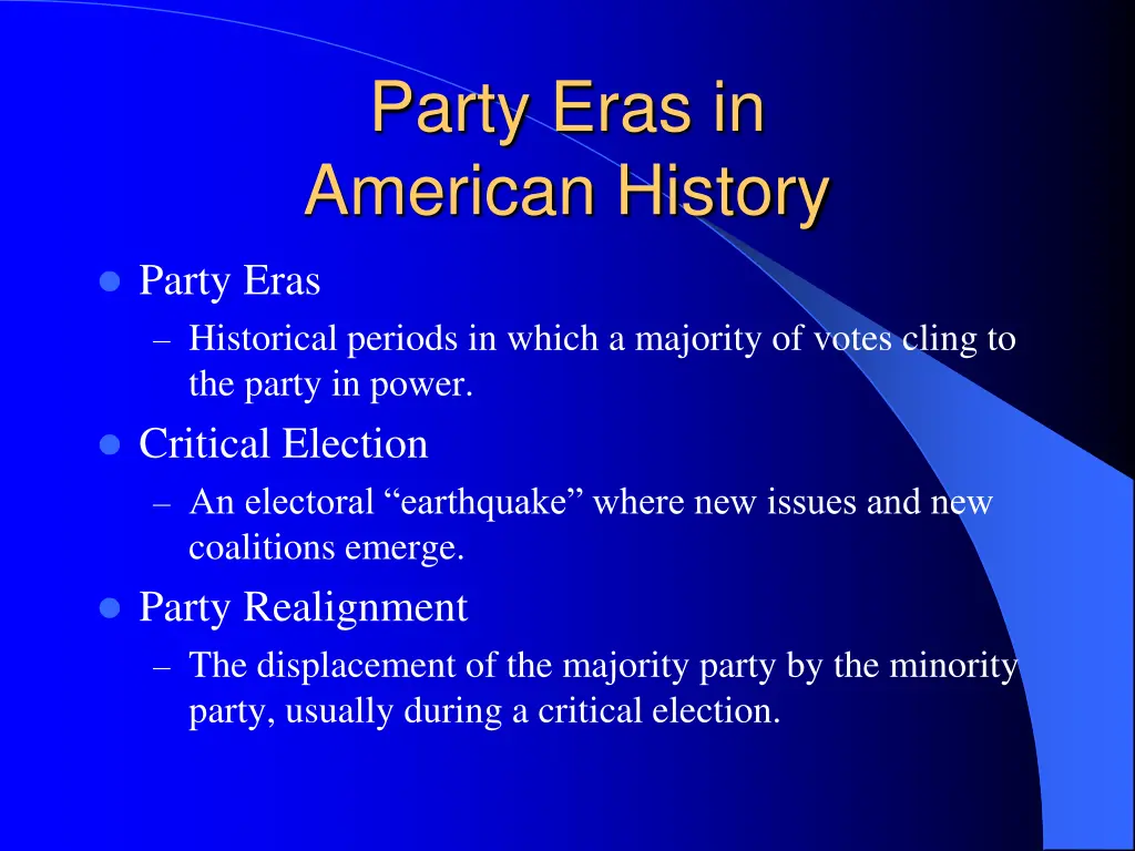 party eras in american history