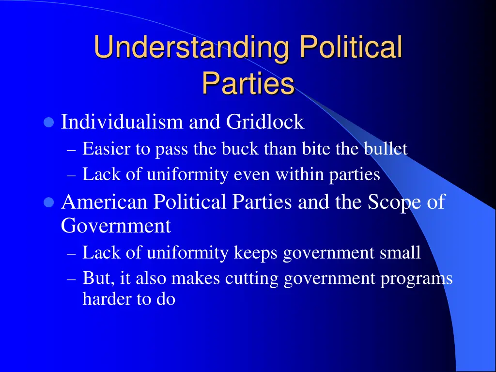 understanding political parties individualism