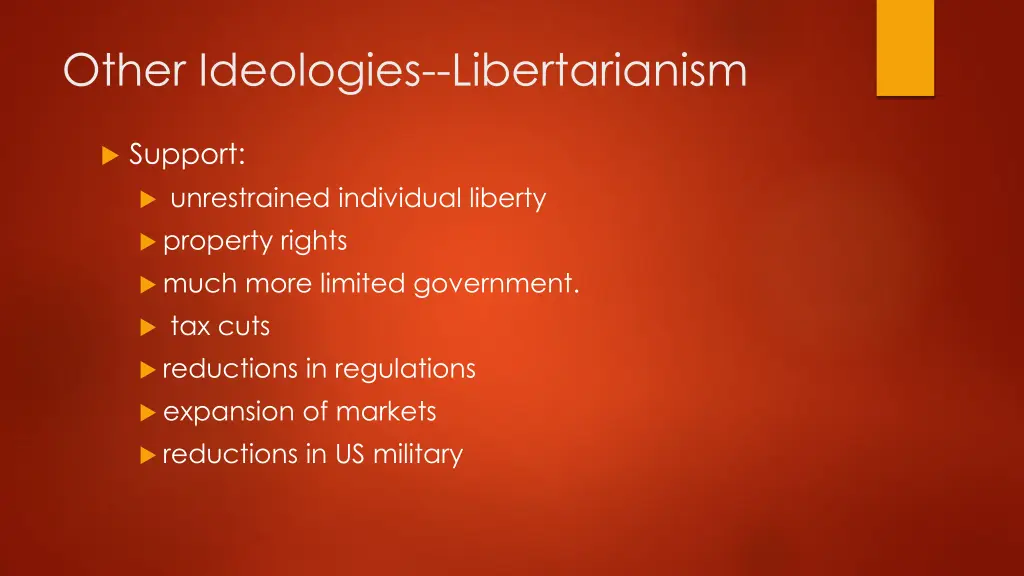 other ideologies libertarianism