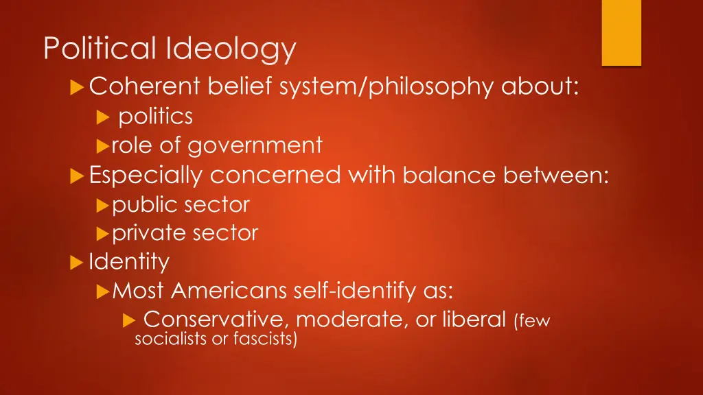 political ideology coherent belief system