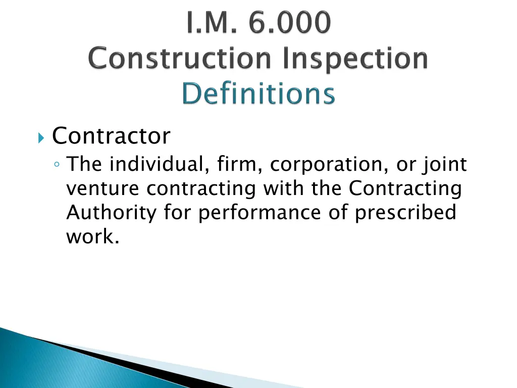 contractor the individual firm corporation