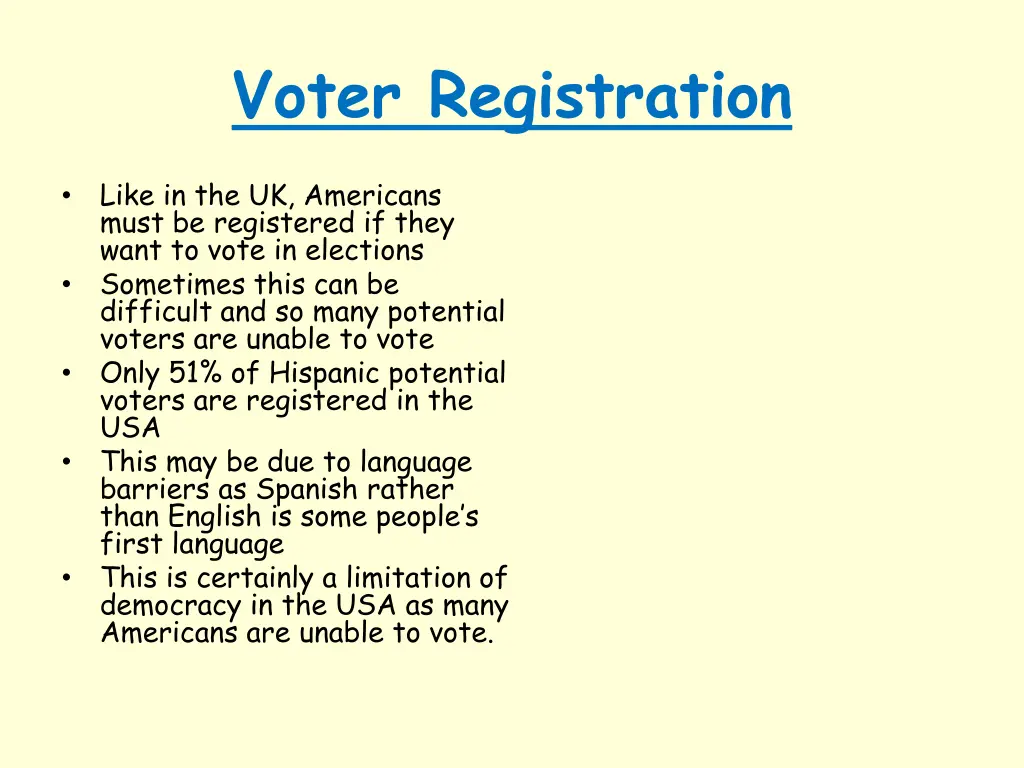 voter registration