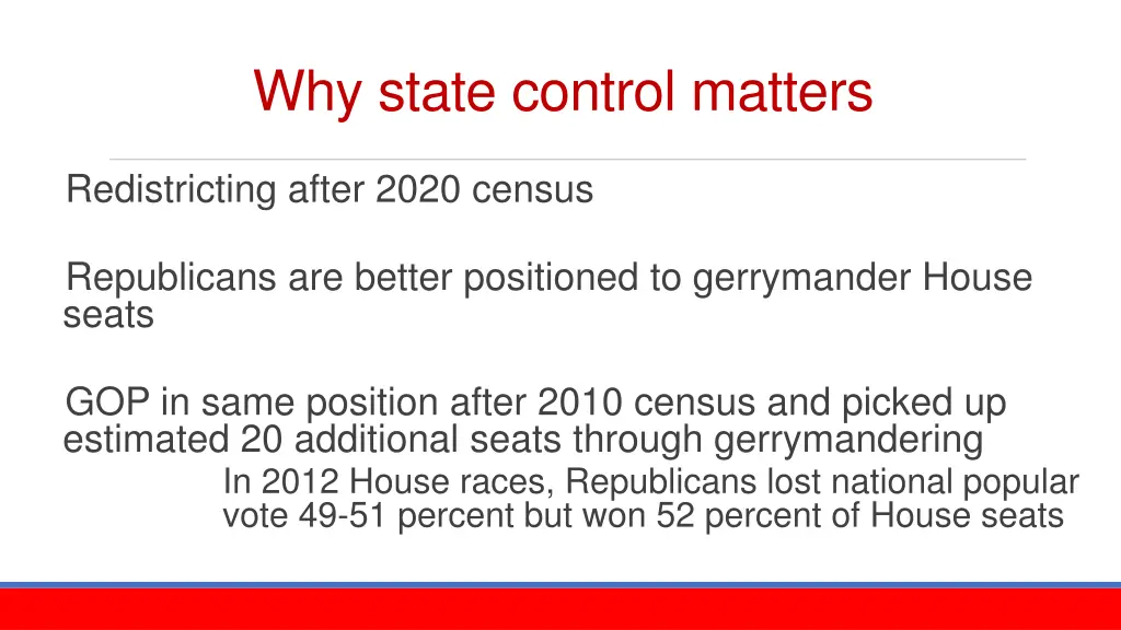 why state control matters