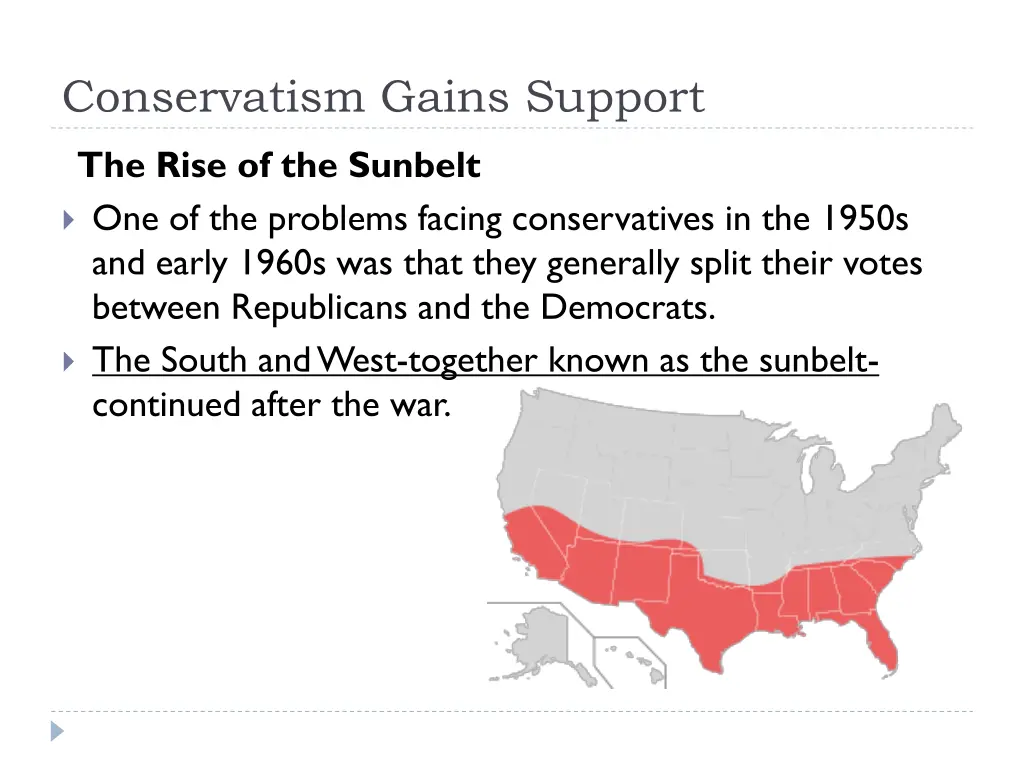 conservatism gains support