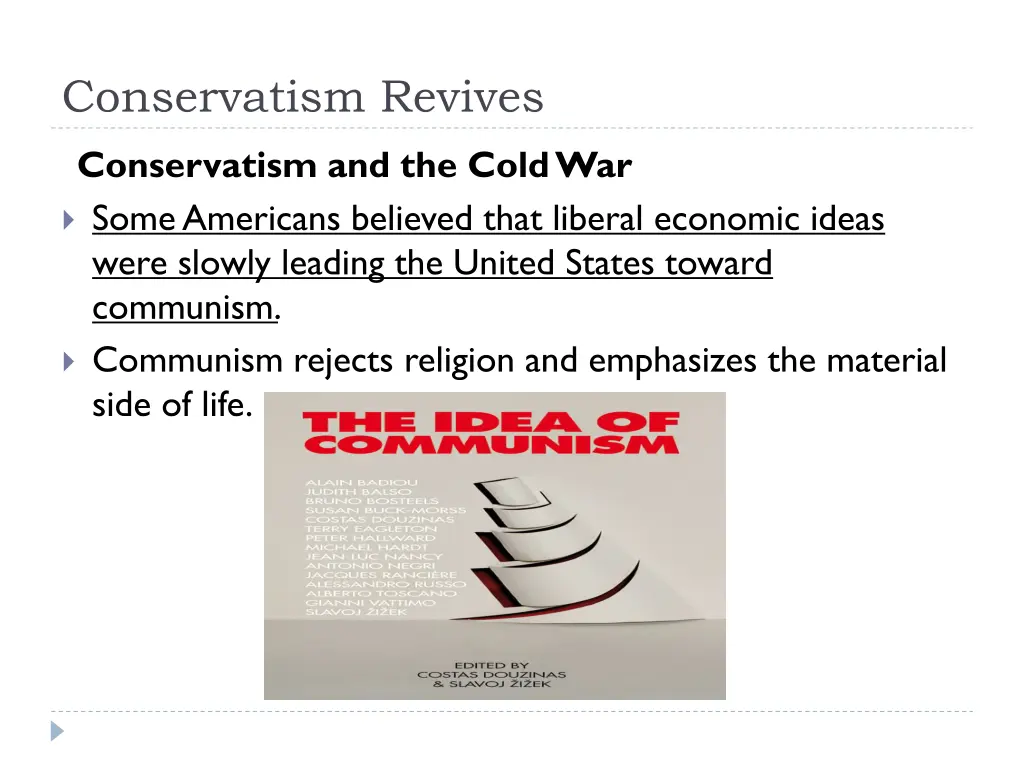 conservatism revives