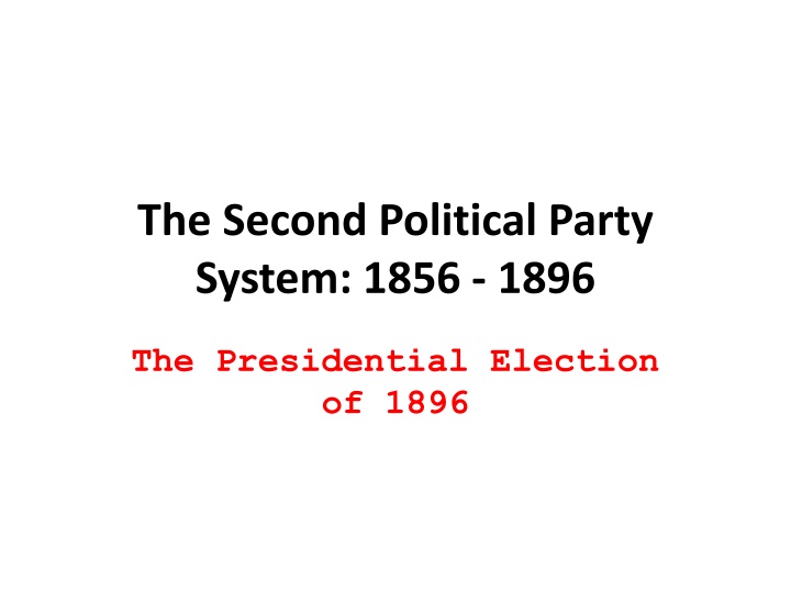 the second political party system 1856 1896