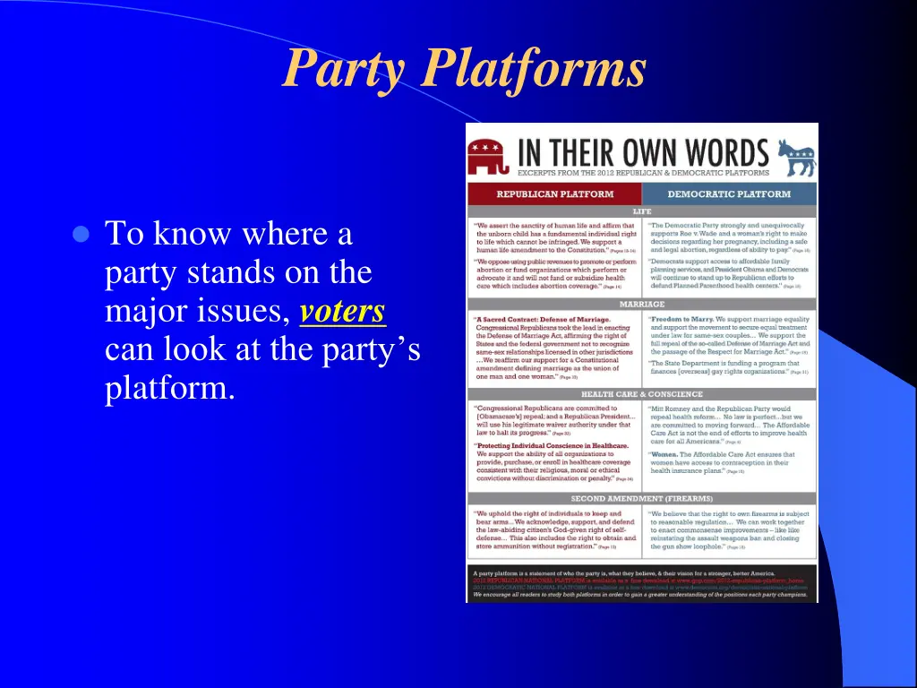 party platforms