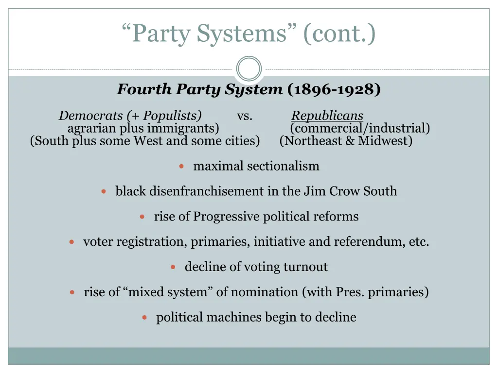 party systems cont 2