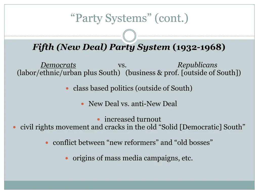 party systems cont 3