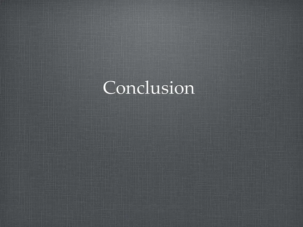 conclusion