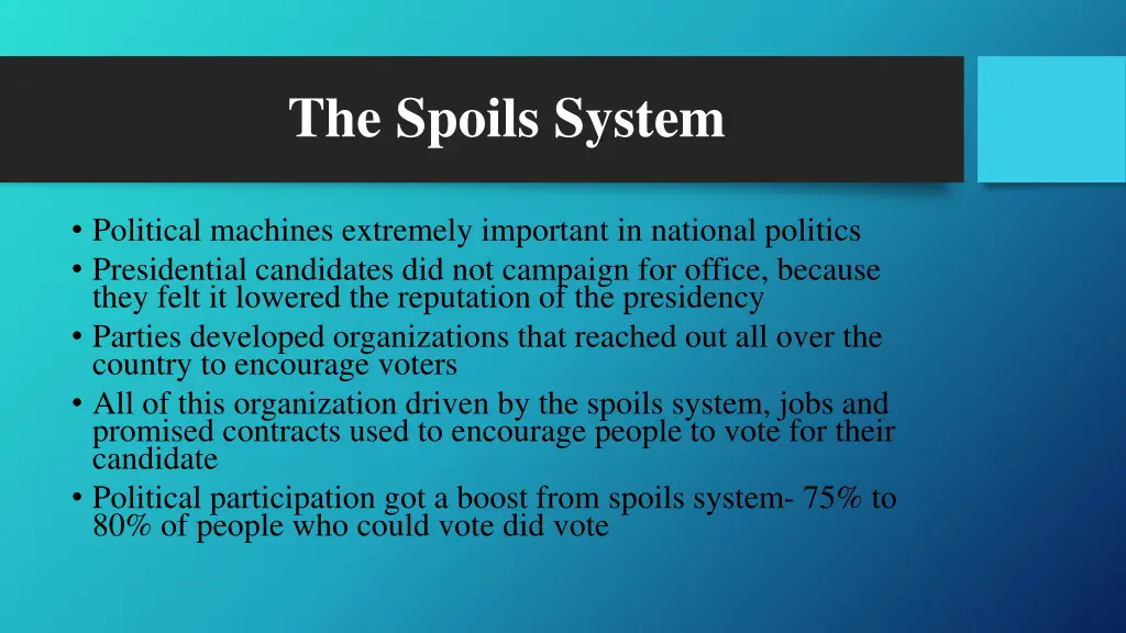 the spoils system