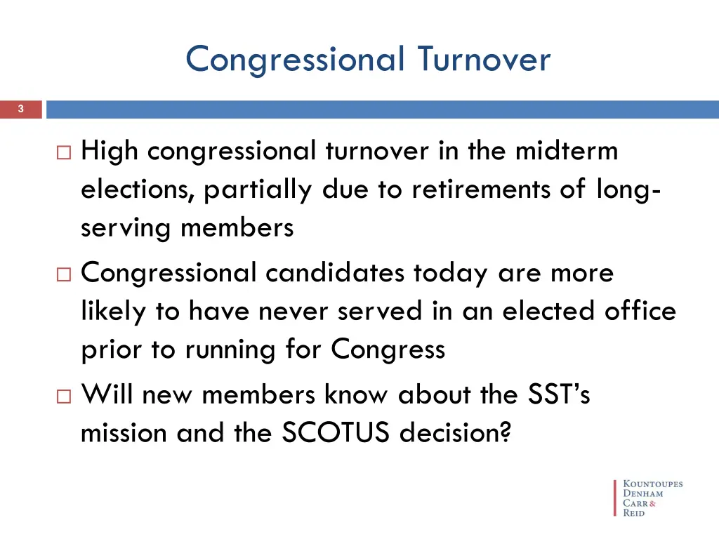 congressional turnover