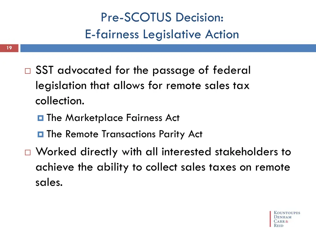 pre scotus decision e fairness legislative action