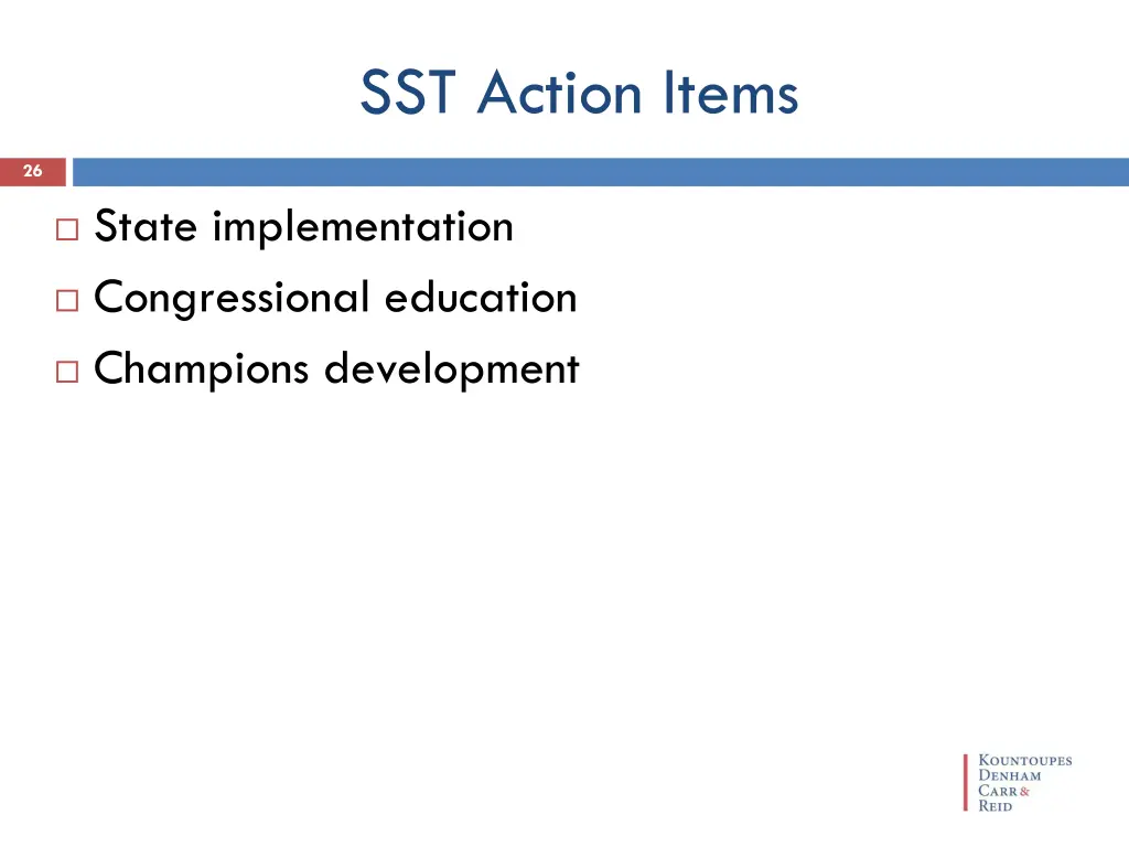 sst action items