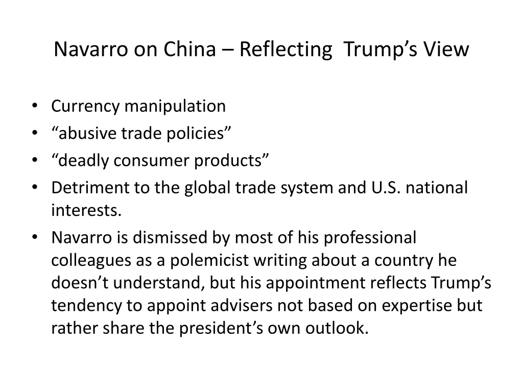 navarro on china reflecting trump s view