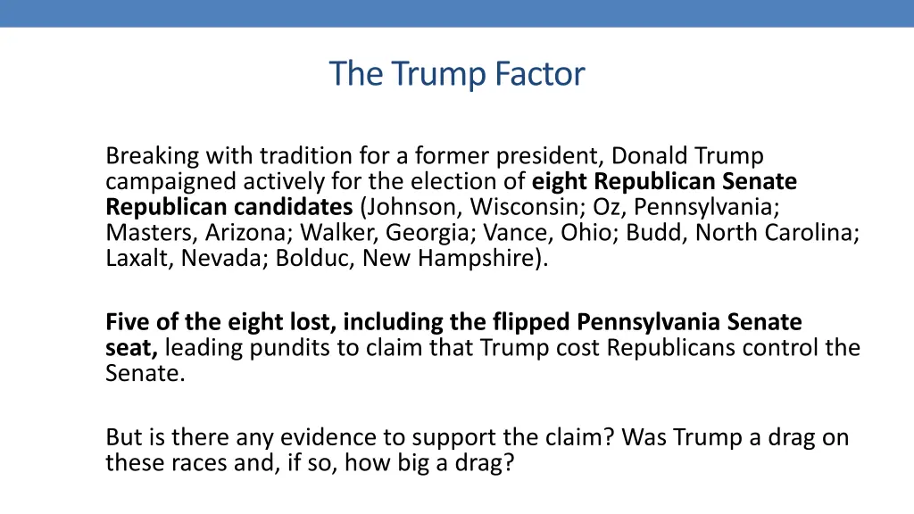 the trump factor