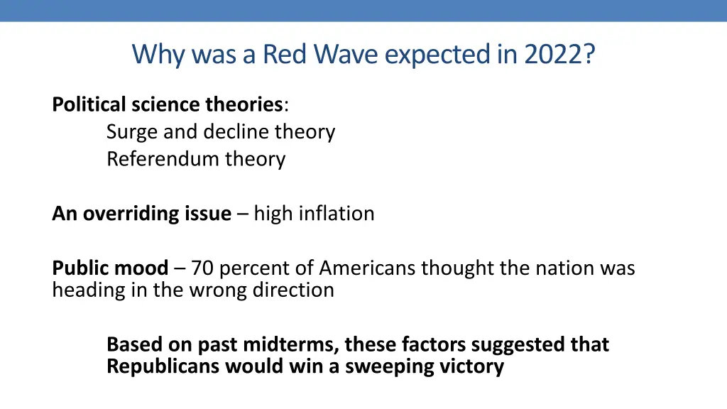 why was a red wave expected in 2022