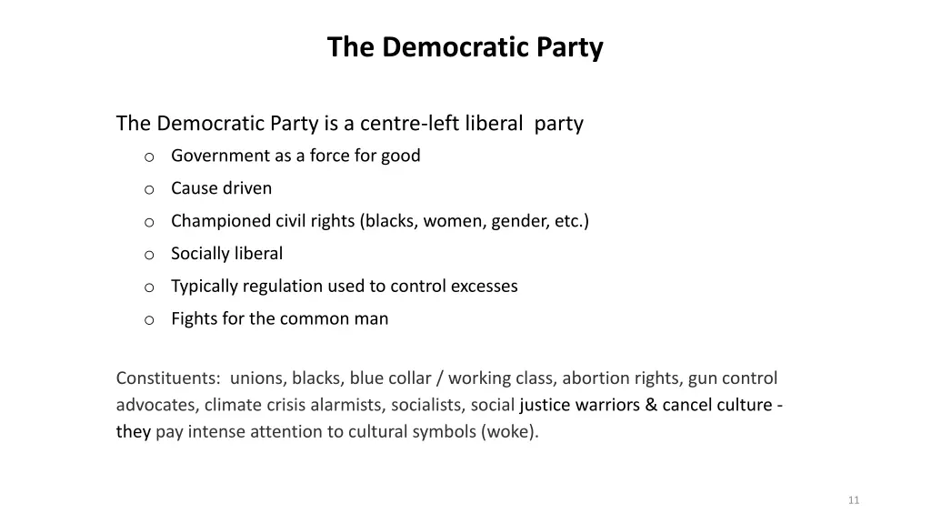 the democratic party