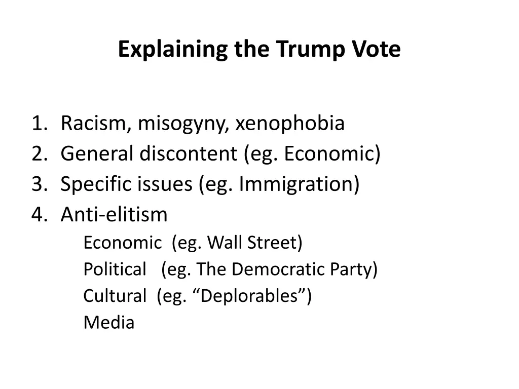 explaining the trump vote 1