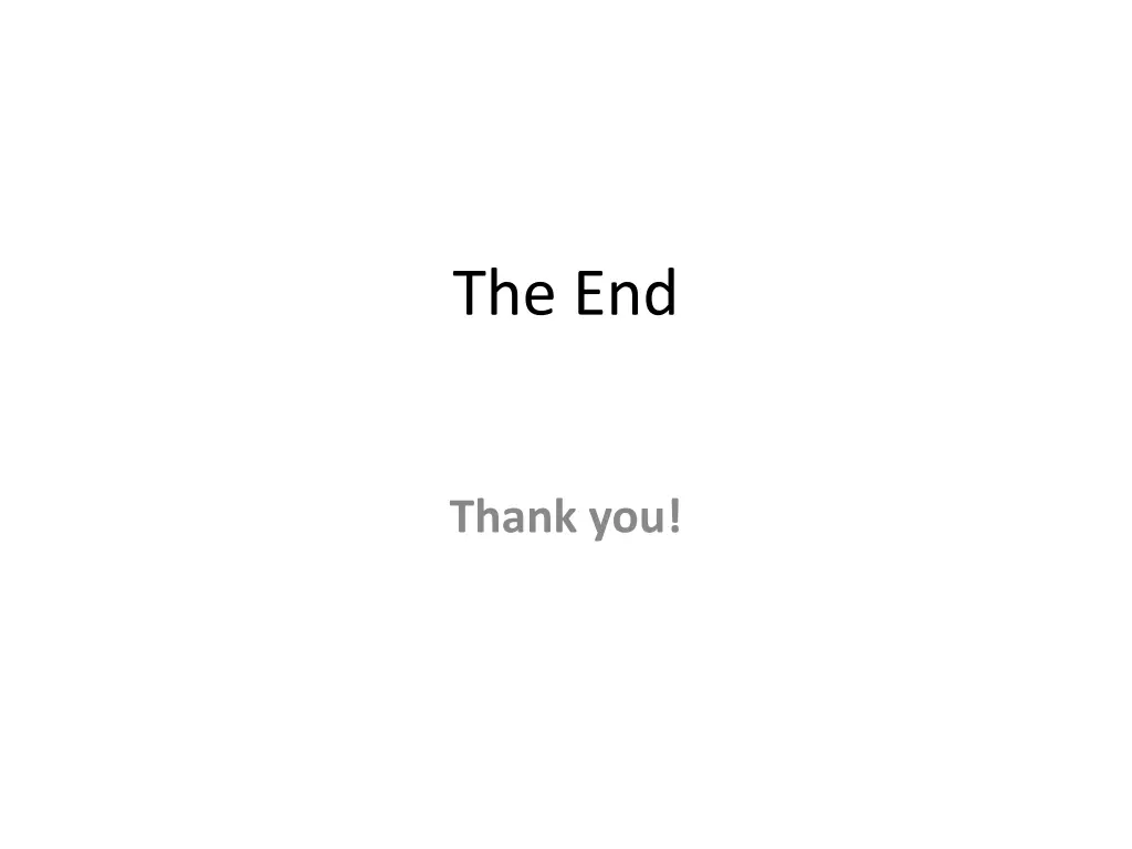 the end