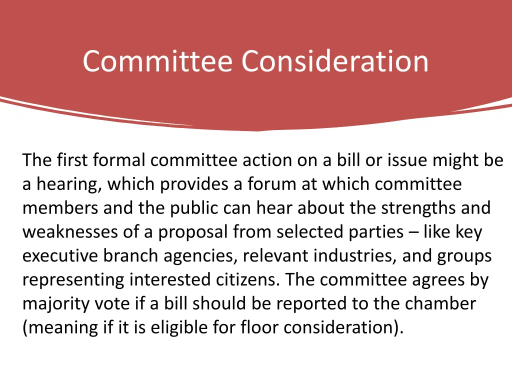 committee consideration