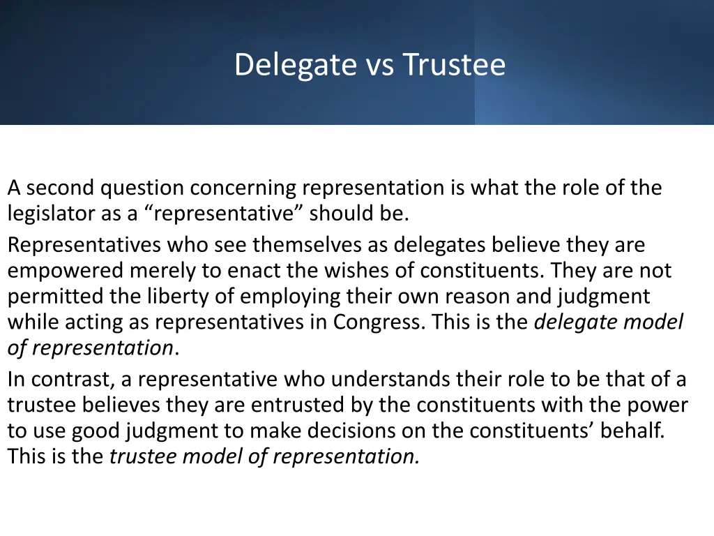 delegate vs trustee