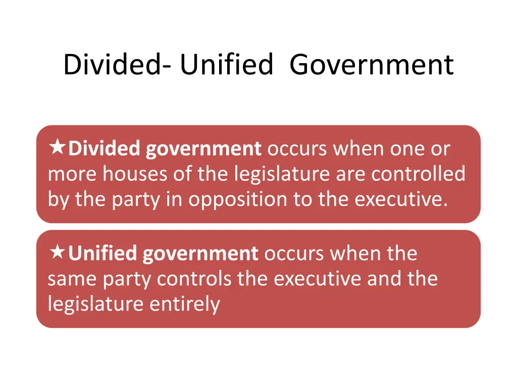 divided unified government