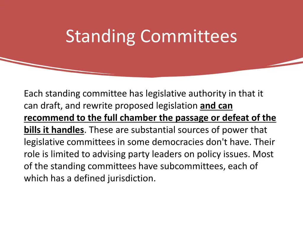 standing committees