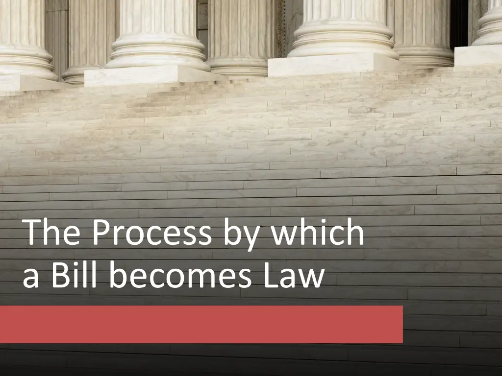 the process by which a bill becomes law