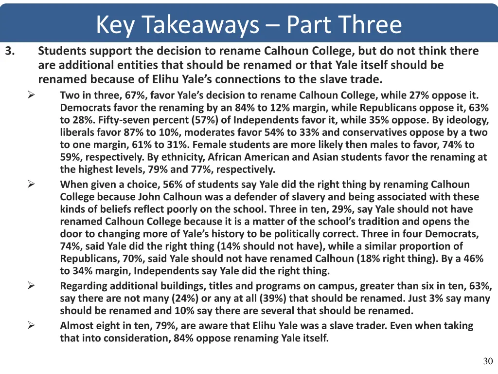 key takeaways part three