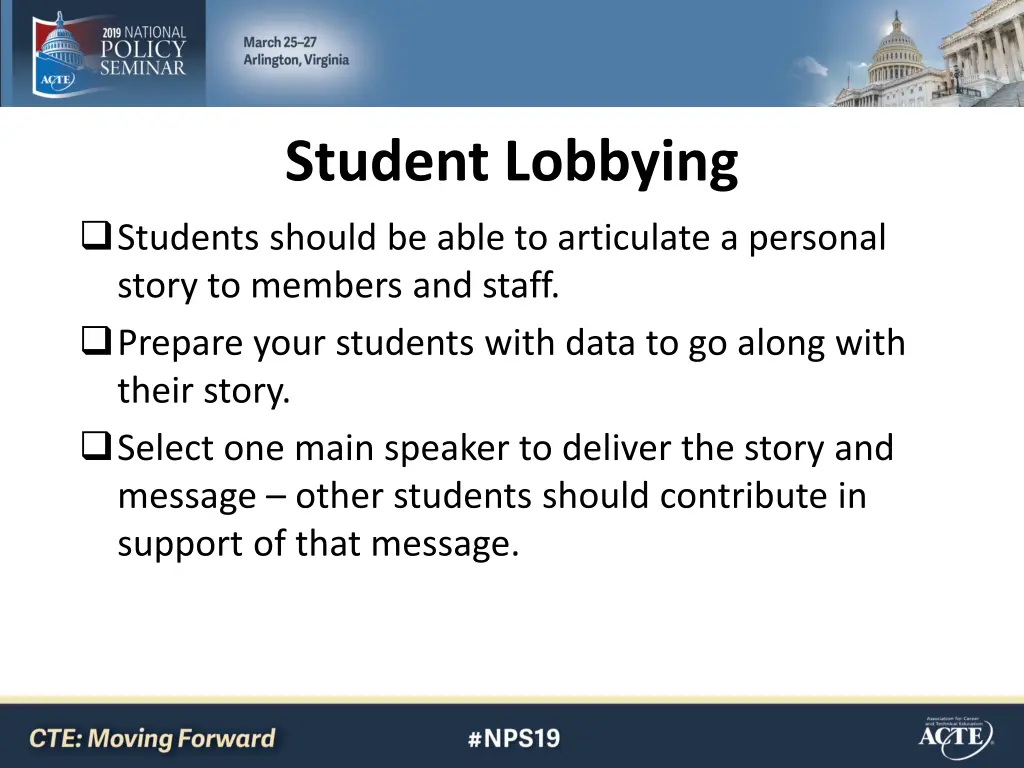 student lobbying students should be able