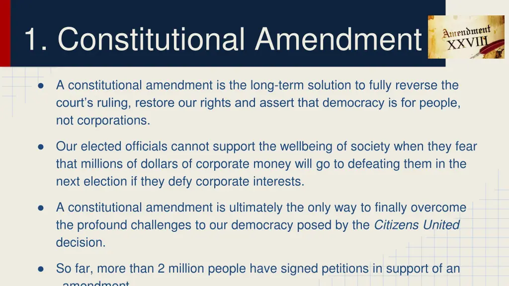 1 constitutional amendment