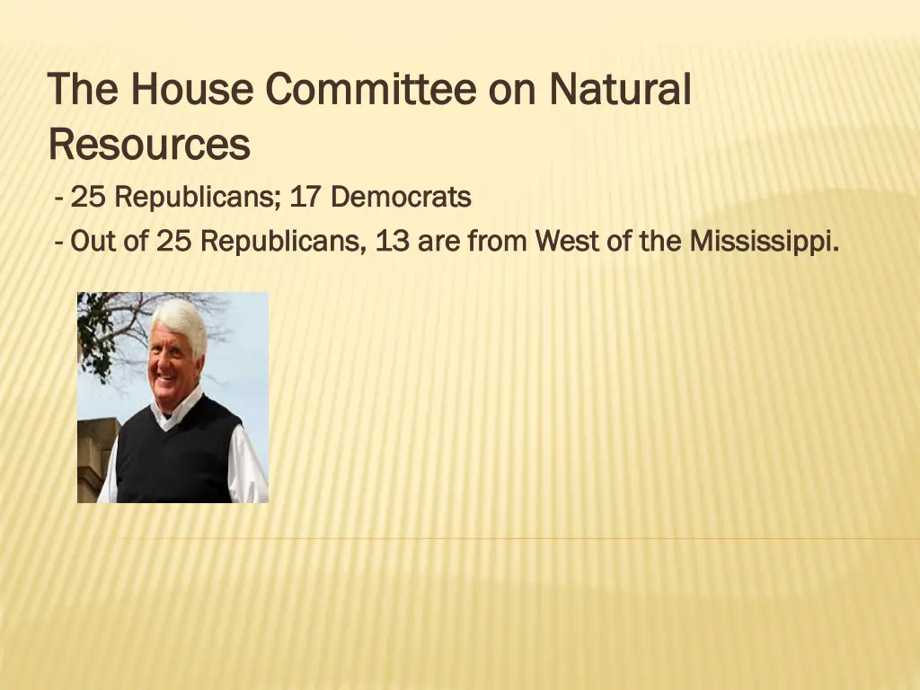 the house committee on natural the house