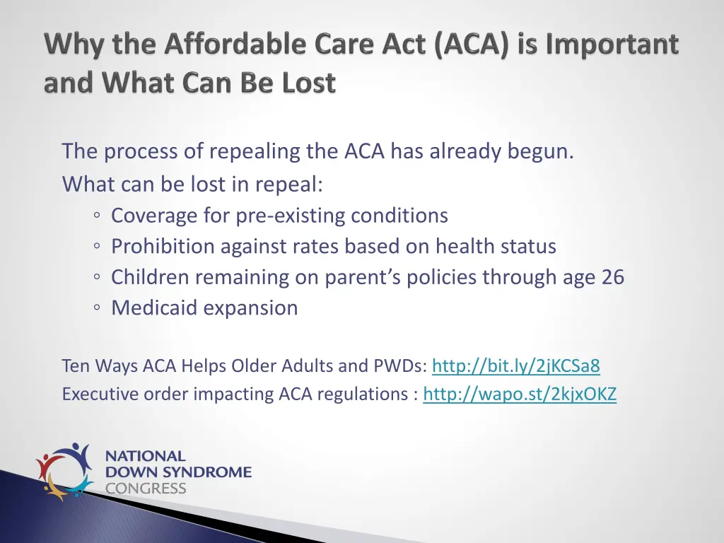 the process of repealing the aca has already