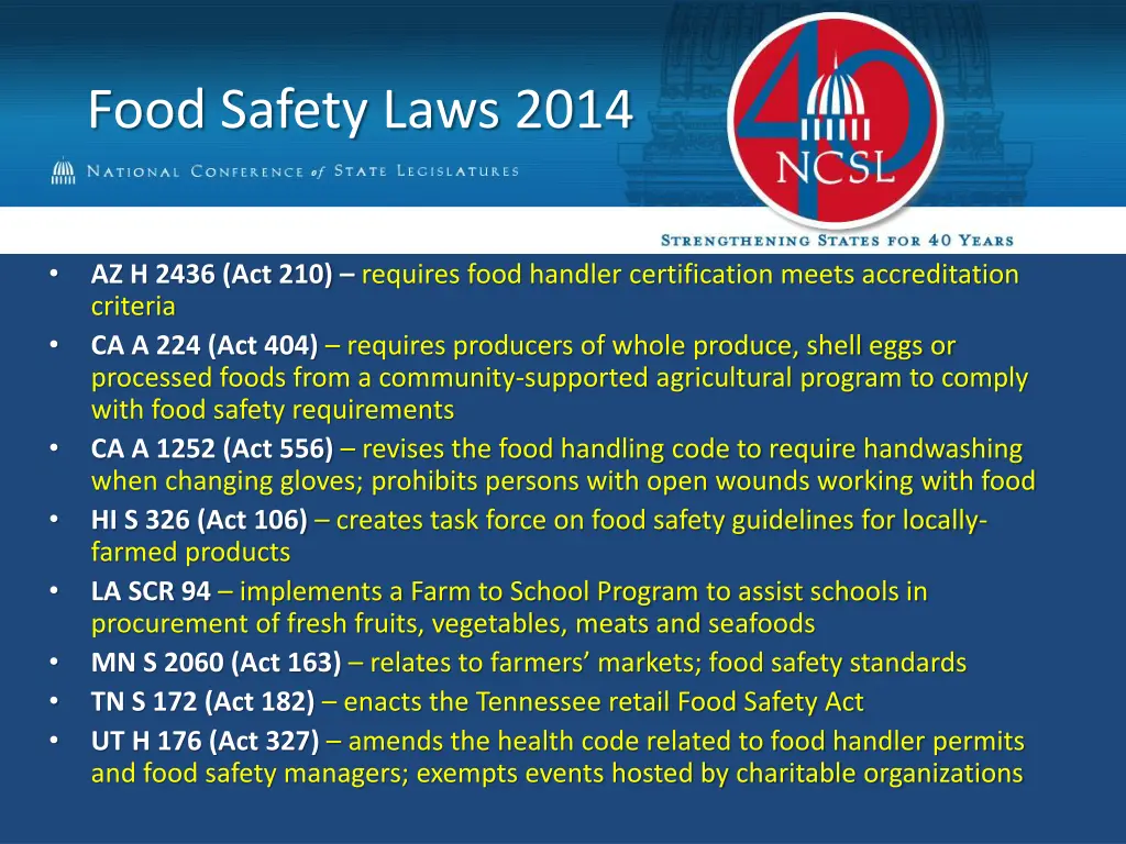 food safety laws 2014