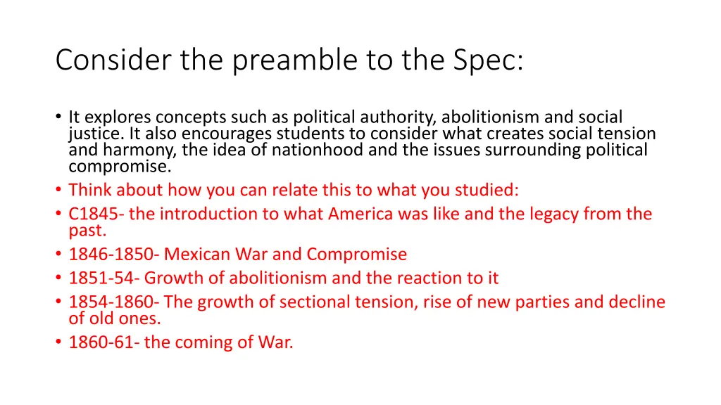 consider the preamble to the spec