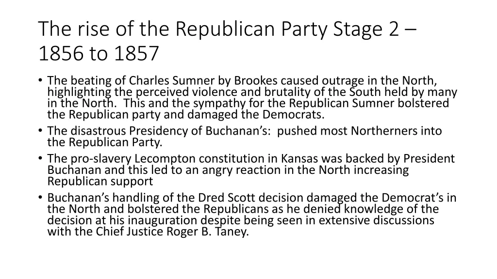 the rise of the republican party stage 2 1856