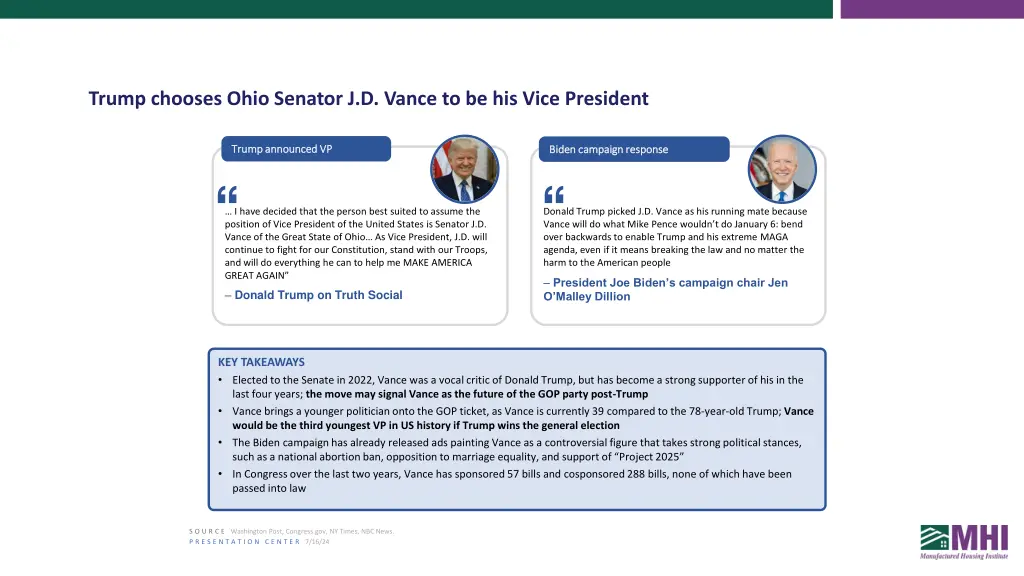 trump chooses ohio senator j d vance