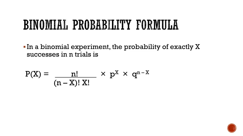 binomial probability formula