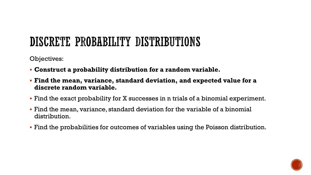 discrete probability distributions 1