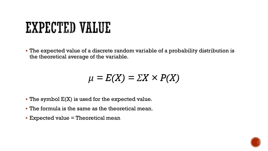 expected value