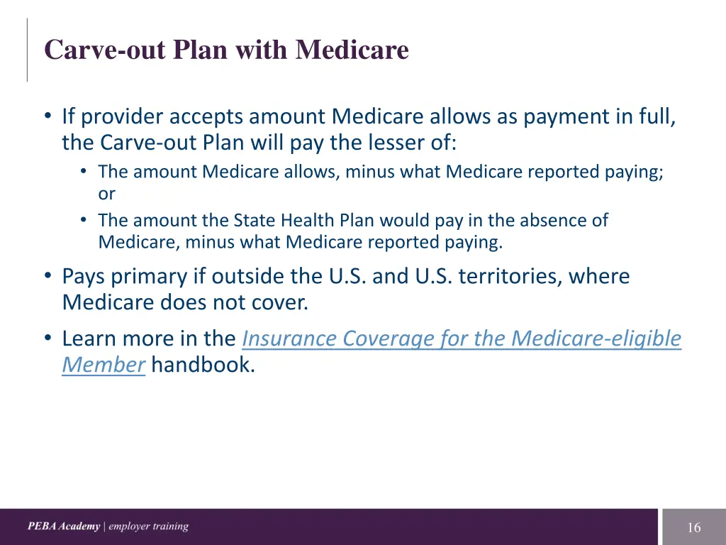 carve out plan with medicare