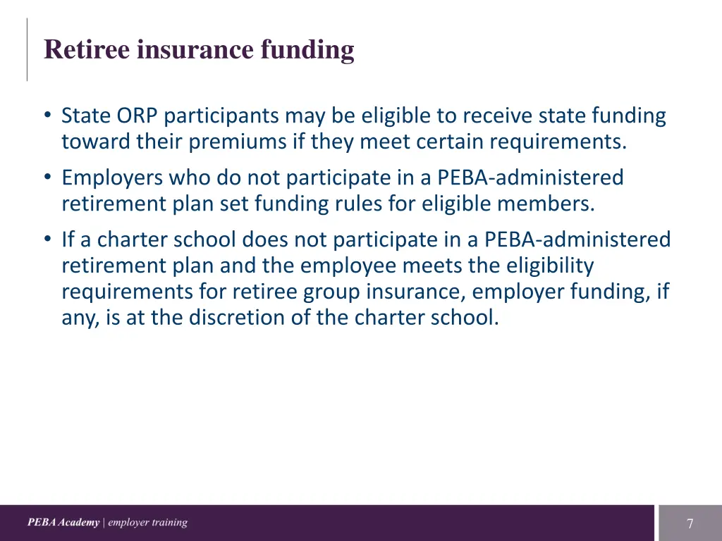 retiree insurance funding 1